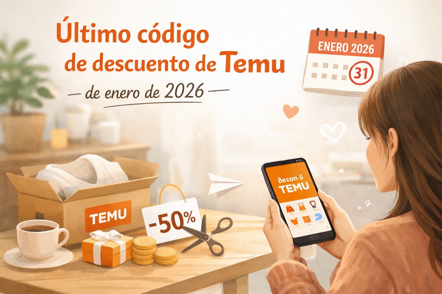 Ahorra más con el Último código de descuento de Temu de enero de 2026