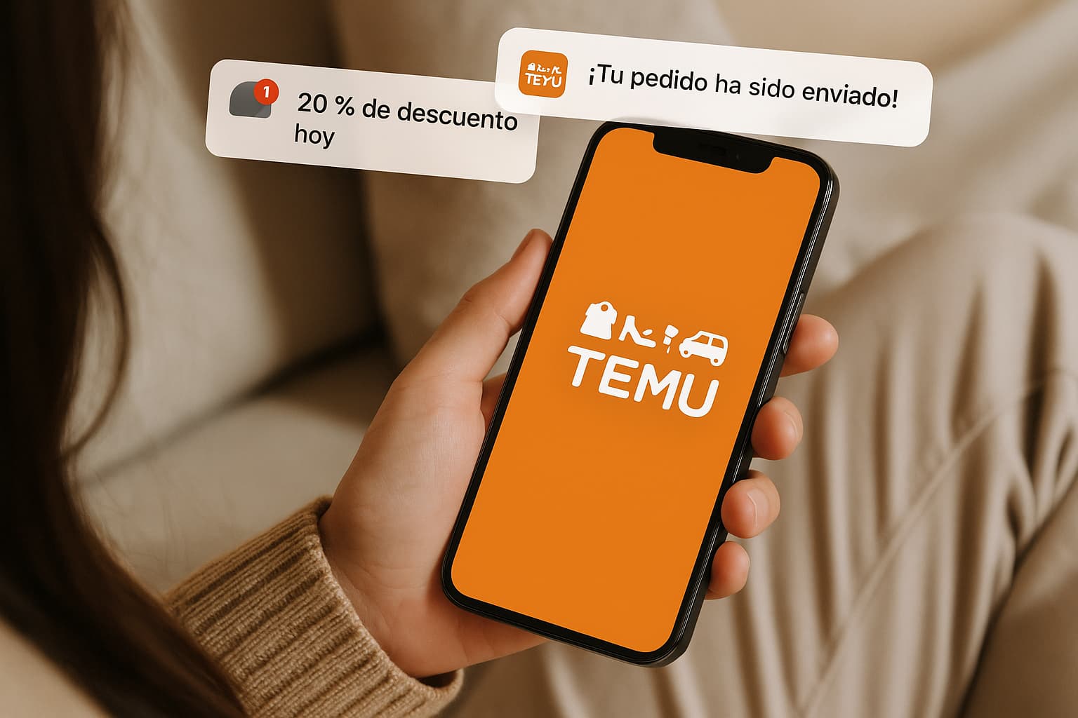 Cómo funcionan las notificaciones de pedidos y ofertas de Temu