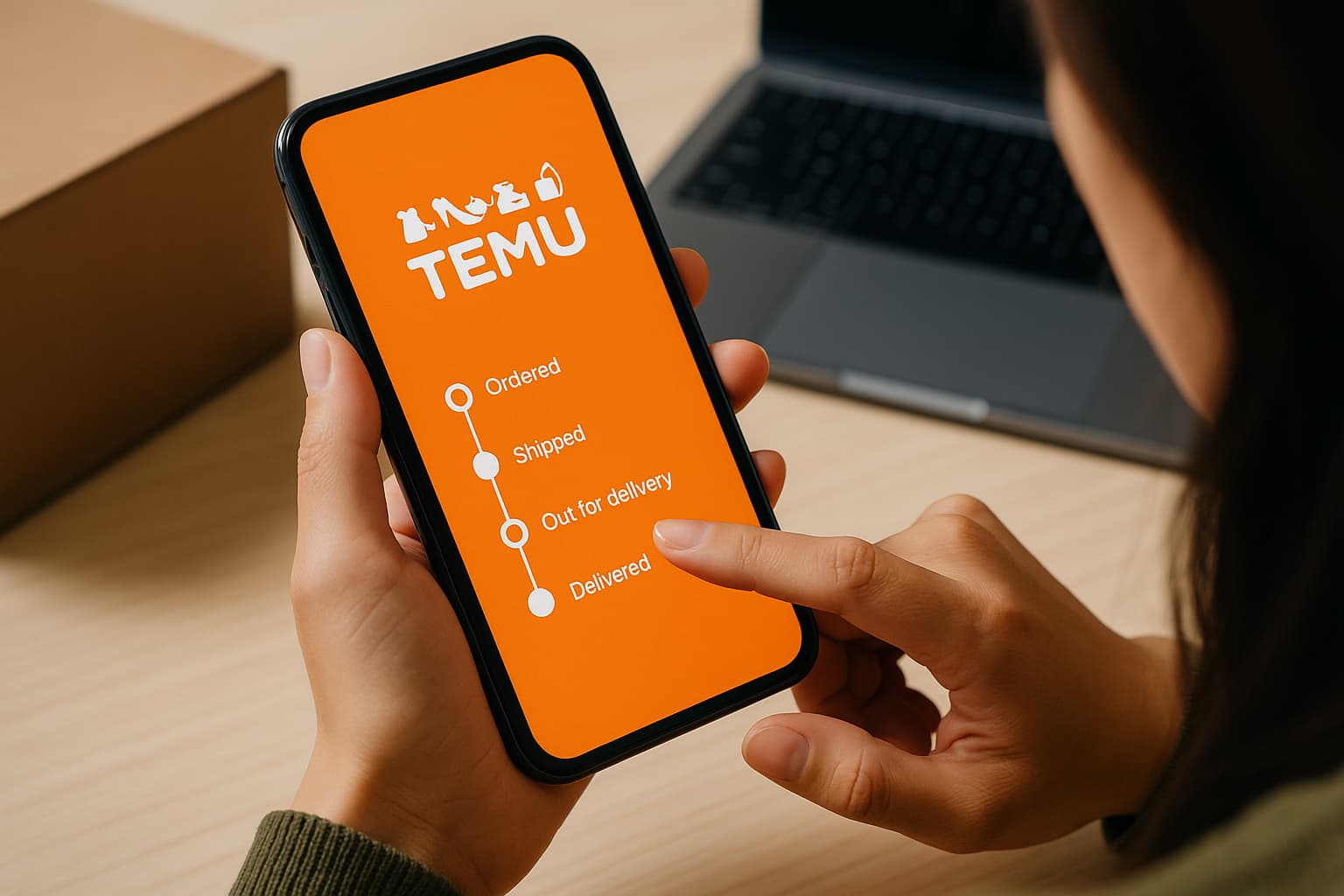 Seguimiento de pedidos de Temu desde la app oficial