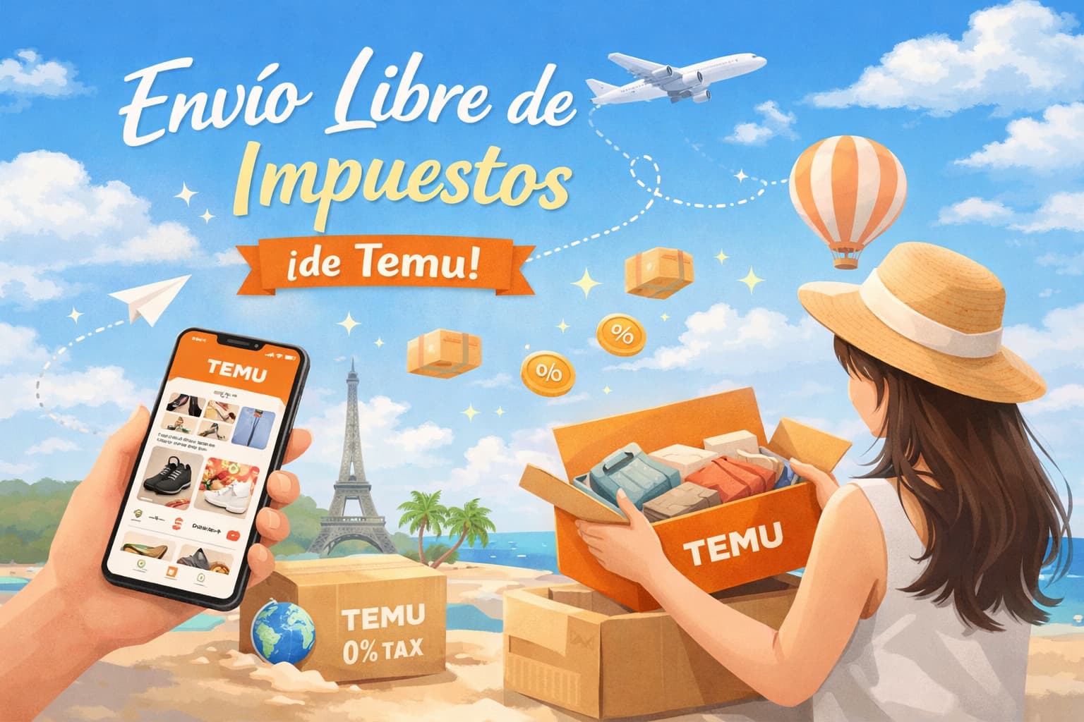 Envío libre de impuestos de Temu: compra sin cargos extra