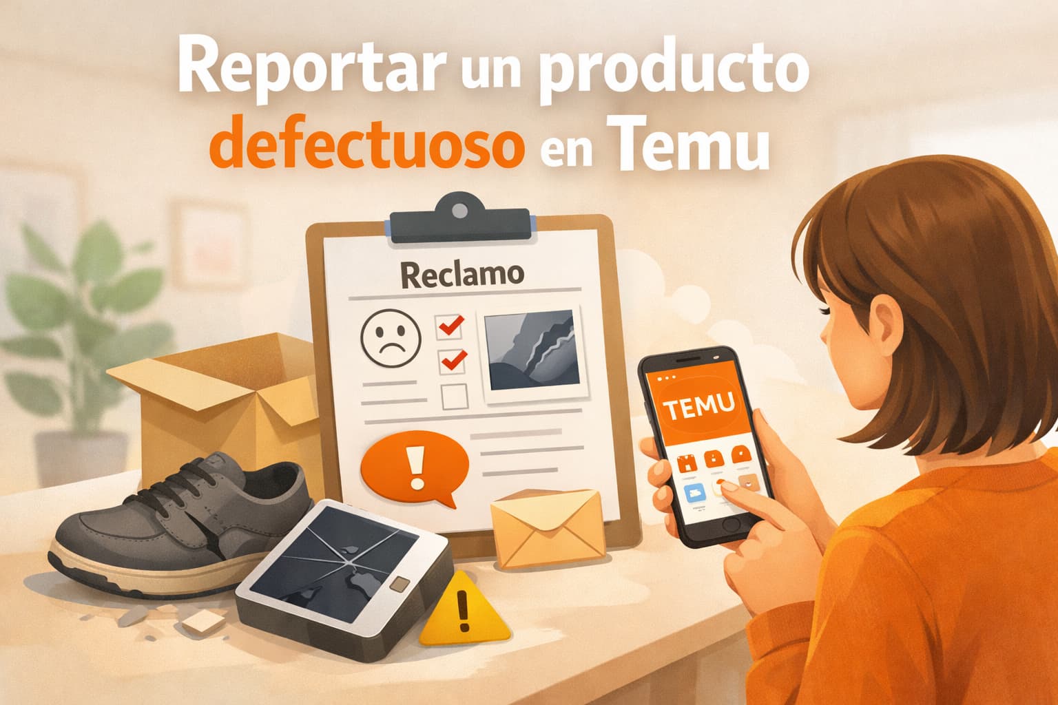 Aprende a reportar un producto defectuoso en Temu